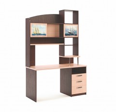 Стол компьютерный «Капитан 2» Венге/Дуб Савона с рисунком корабли
